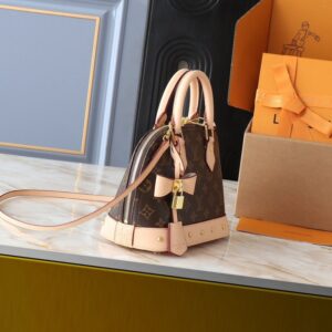 【AT3551】Louis Vuitton（LV）のモノグラムハンドバッグ、クラシックなモノグラム柄とレザーの切り替え、ファッショナブルで万能なショルダーバッグ/斜め掛けバッグ