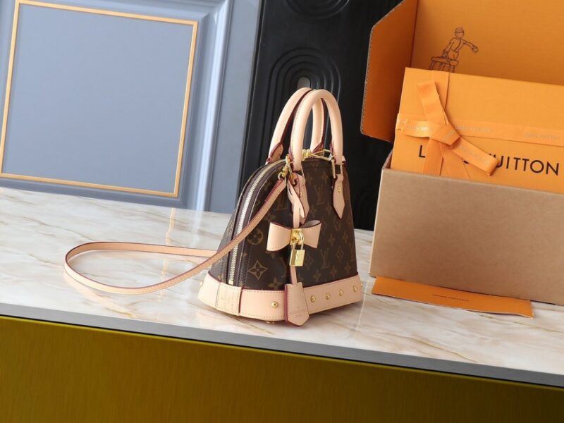 【AT3551】Louis Vuitton（LV）のモノグラムハンドバッグ、クラシックなモノグラム柄とレザーの切り替え、ファッショナブルで万能なショルダーバッグ/斜め掛けバッグ