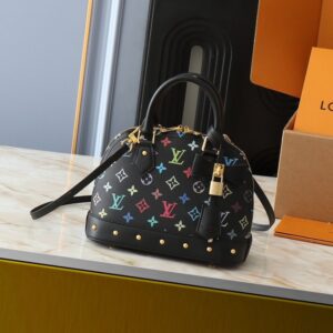 【AT3552】Louis Vuitton x 村上隆 のクラシックでカラフルな Monogram Alma BB ハンドバッグ