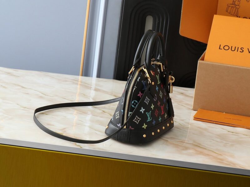 【AT3552】Louis Vuitton x 村上隆 のクラシックでカラフルな Monogram Alma BB ハンドバッグ