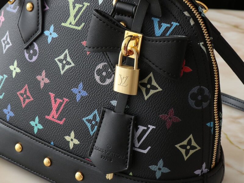 【AT3552】Louis Vuitton x 村上隆 のクラシックでカラフルな Monogram Alma BB ハンドバッグ