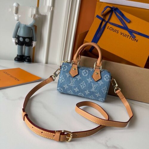 【AT3555】Louis Vuitton LV デニムミニクッションバッグ ハンドバッグ 斜めがけバッグ
