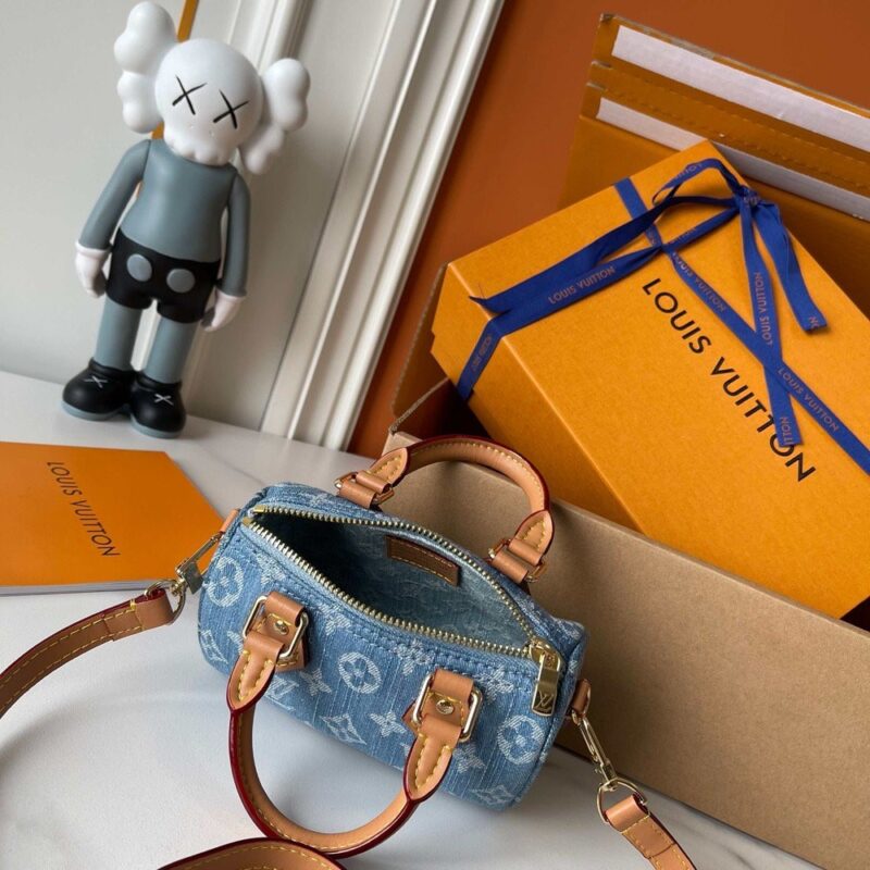 【AT3555】Louis Vuitton LV デニムミニクッションバッグ ハンドバッグ 斜めがけバッグ