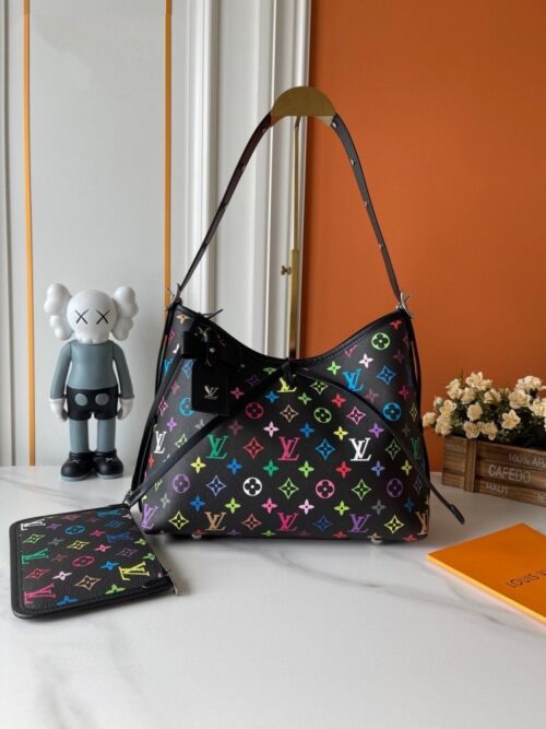 【AT3560】LV ファッショナブルでカラフルなプリント柄のショルダーバッグ、斜めがけやハンドバッグとしても使用可能。