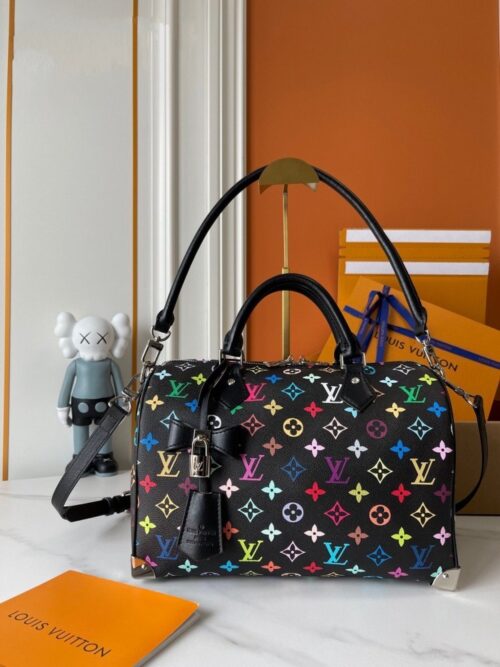 【AT3572】Louis Vuitton ルイヴィトンのブラック25cmクラシックハンドバッグ（アップグレード版13085）