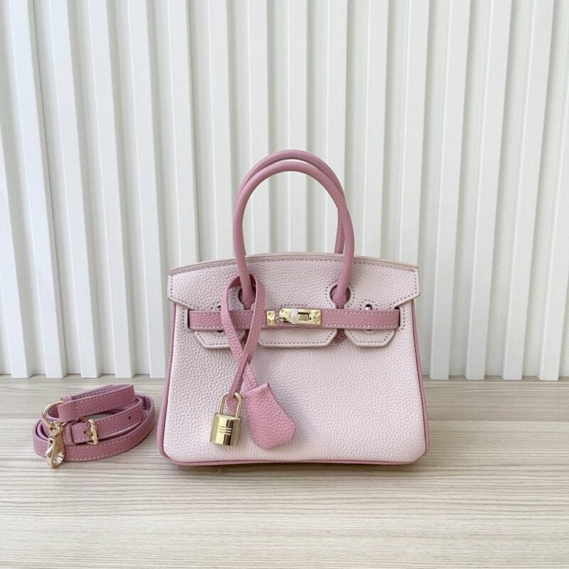 【AT3578】Hermes エルメスのミニケリーは、手提げ、一肩掛け、斜め掛けの女性用バッグです。ピンクとカラーブロックのデザインです。