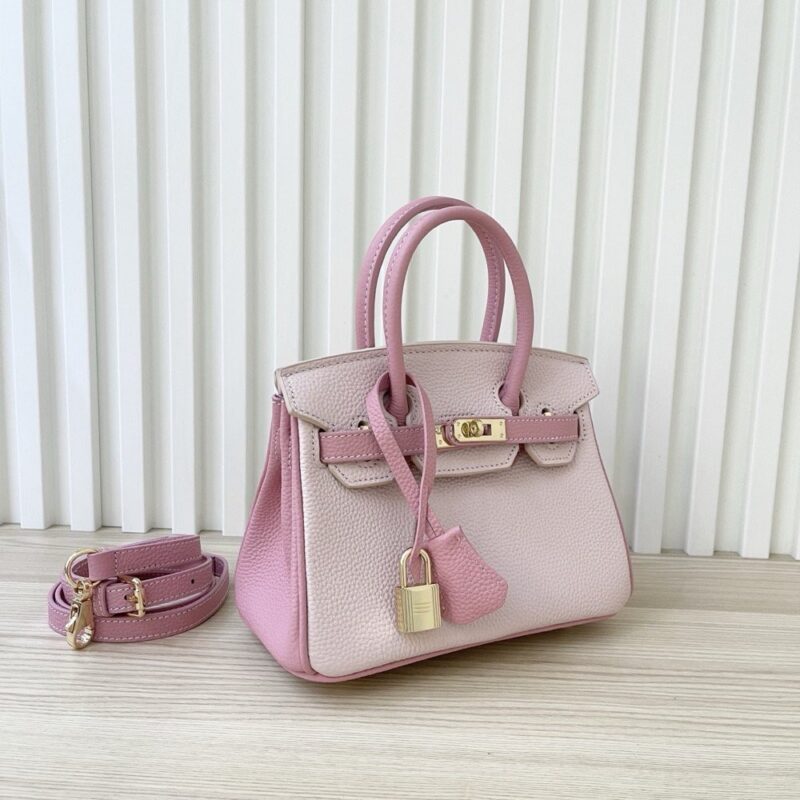 【AT3578】Hermes エルメスのミニケリーは、手提げ、一肩掛け、斜め掛けの女性用バッグです。ピンクとカラーブロックのデザインです。