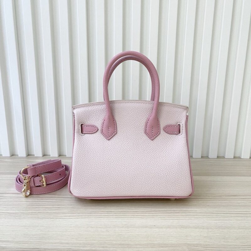【AT3578】Hermes エルメスのミニケリーは、手提げ、一肩掛け、斜め掛けの女性用バッグです。ピンクとカラーブロックのデザインです。