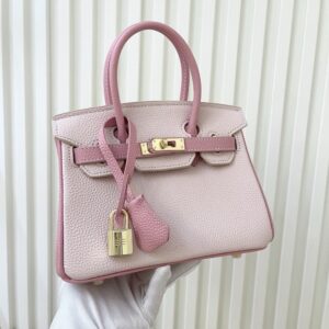 【AT3578】Hermes エルメスのミニケリーは、手提げ、一肩掛け、斜め掛けの女性用バッグです。ピンクとカラーブロックのデザインです。