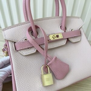 【AT3578】Hermes エルメスのミニケリーは、手提げ、一肩掛け、斜め掛けの女性用バッグです。ピンクとカラーブロックのデザインです。