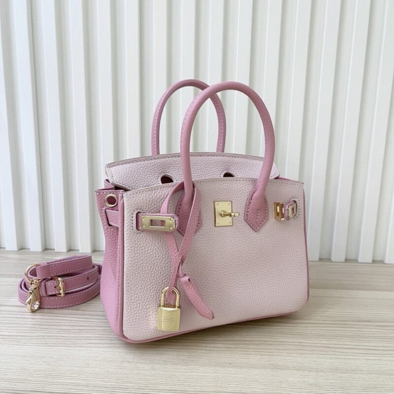 【AT3578】Hermes エルメスのミニケリーは、手提げ、一肩掛け、斜め掛けの女性用バッグです。ピンクとカラーブロックのデザインです。