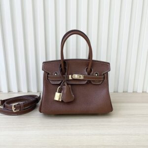 【AT3584】Hermes エルメスのボリードバッグ、クラシックスタイル｜ハイエンドな質感のブラウン色、手提げと斜め掛けができる女性用バッグ