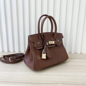 【AT3584】Hermes エルメスのボリードバッグ、クラシックスタイル｜ハイエンドな質感のブラウン色、手提げと斜め掛けができる女性用バッグ