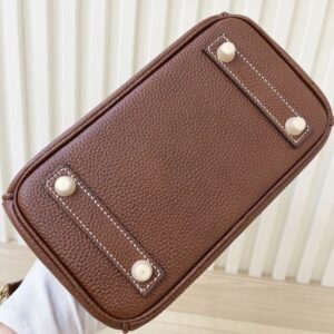 【AT3584】Hermes エルメスのボリードバッグ、クラシックスタイル｜ハイエンドな質感のブラウン色、手提げと斜め掛けができる女性用バッグ