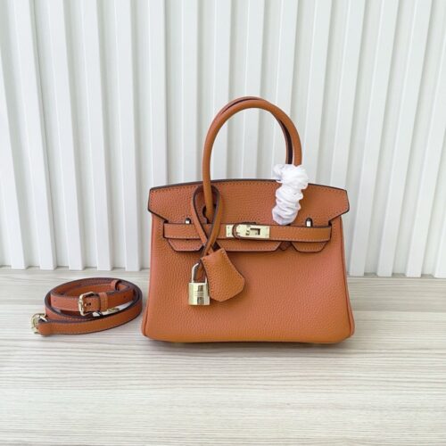 【AT3585】Hermes エルメスのクラシックなファッションレディースハンドバッグ、ハイエンドのオレンジ色。