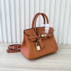 【AT3585】Hermes エルメスのクラシックなファッションレディースハンドバッグ、ハイエンドのオレンジ色。