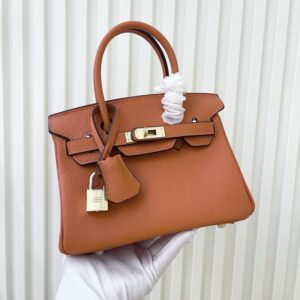 【AT3585】Hermes エルメスのクラシックなファッションレディースハンドバッグ、ハイエンドのオレンジ色。