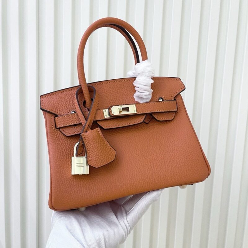【AT3585】Hermes エルメスのクラシックなファッションレディースハンドバッグ、ハイエンドのオレンジ色。