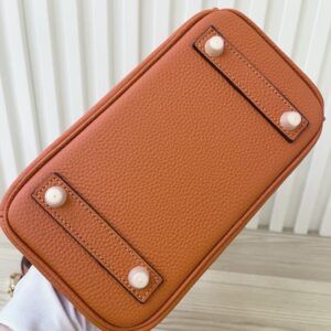 【AT3585】Hermes エルメスのクラシックなファッションレディースハンドバッグ、ハイエンドのオレンジ色。