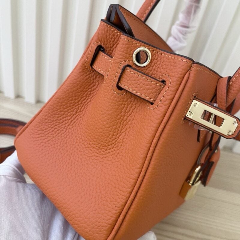 【AT3585】Hermes エルメスのクラシックなファッションレディースハンドバッグ、ハイエンドのオレンジ色。