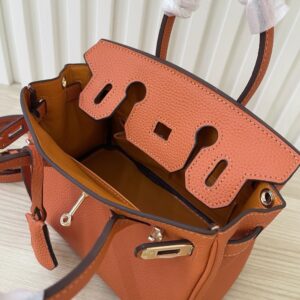 【AT3585】Hermes エルメスのクラシックなファッションレディースハンドバッグ、ハイエンドのオレンジ色。