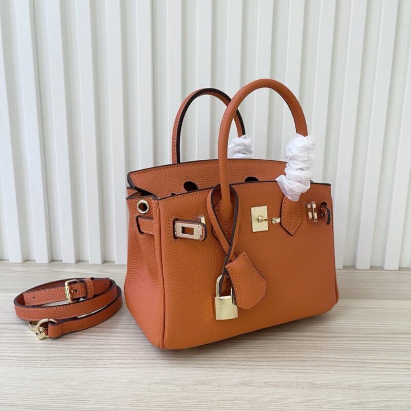 【AT3585】Hermes エルメスのクラシックなファッションレディースハンドバッグ、ハイエンドのオレンジ色。