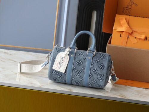 【AT3603】Louis Vuitton ヴィンテージデニムトートバッグ クラシックなモノグラムデニム素材 高級感がある コレクションにおすすめ
