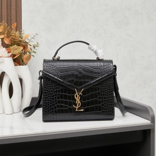 【AT3637】YSL サンローランのおしゃれなワニ柄トートバッグ🖤