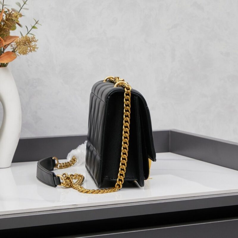 【AT3651】YSL SAINT LAURENT ゴールドフリンジチェーンバッグ