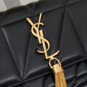 【AT3651】YSL SAINT LAURENT ゴールドフリンジチェーンバッグ