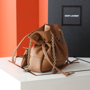 【AT3663】YSL SAINT LAURENTの豪華なステッチ入りストリングバッグ