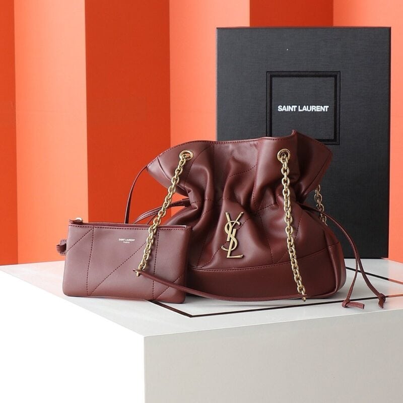 【AT3664】YSL サンローランのクラシックな高級な巾着バッグ - ハイエンドなデザイン感覚