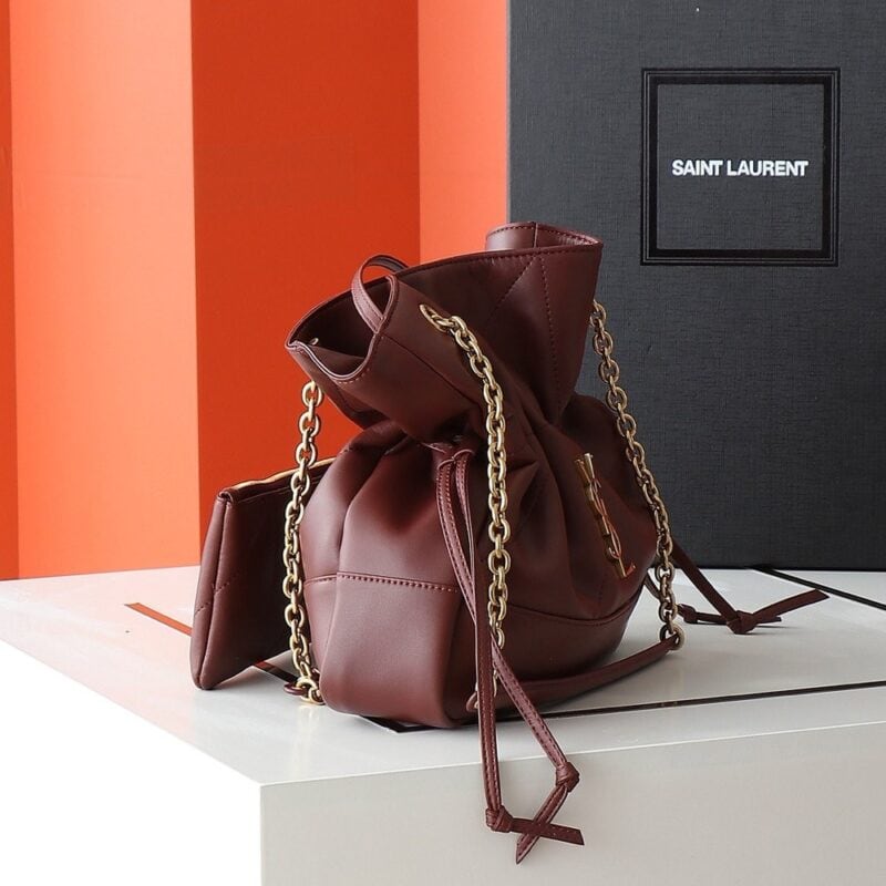 【AT3664】YSL サンローランのクラシックな高級な巾着バッグ - ハイエンドなデザイン感覚