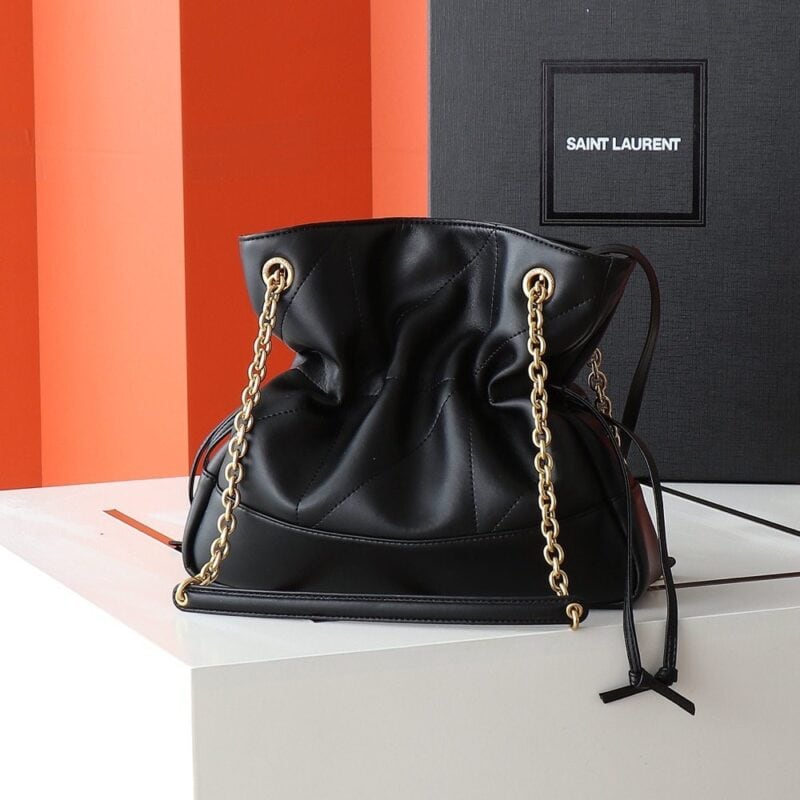 【AT3665】YSL サンローランの高級なステッチ入りのドローストリングバッグセット