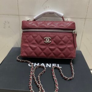 【AT3668】CHANELのクラシックなダイヤ柄のミニハンドバッグチェーン🎀