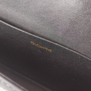 【AT3675】CELINE Triomphe ブラックカーフスキンショルダーバッグ