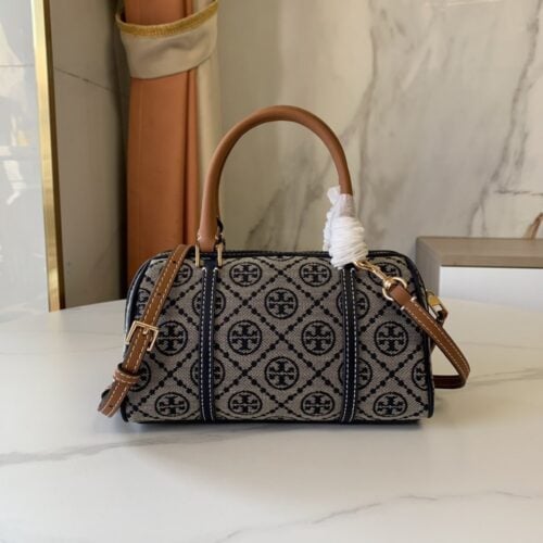 【AT3692】Tory Burch トリー・バーチのクラシック刺繍ボストンバッグ👜