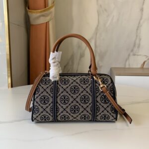 【AT3692】Tory Burch トリー・バーチのクラシック刺繍ボストンバッグ👜