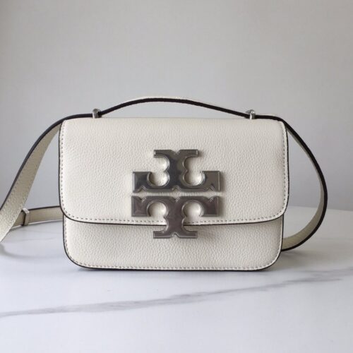 【AT3697】✨Tory Burch Miller Flap Bag 小号斜挎包✨ 純白で優雅 🎀 クラシックで合わせやすい