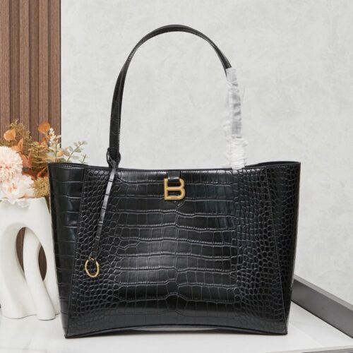 【AT3734】🖤 Balenciaga クラシッククロコダイルプリントトートバッグ 🖤