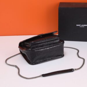 【AT3739】🖤 YSL サンローランのNikiシリーズ、ブラックヴィンテージラムスキンチェーンバッグ 🖤