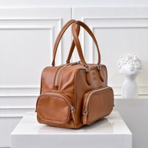 【AT3750】Miu Miu ミュウミュウのクラシックでレトロなハンドバッグ。豪華な羊皮工芸で、優雅な雰囲気の選択肢です。👜