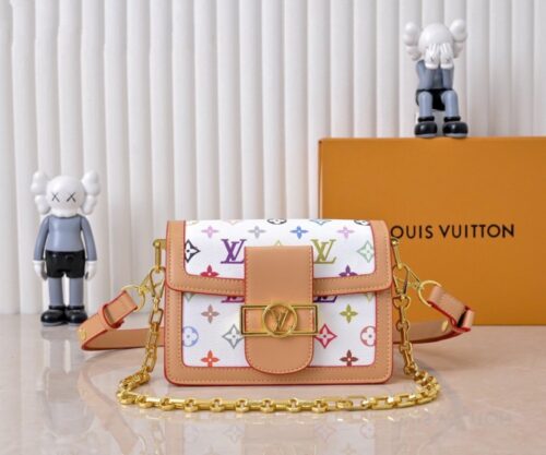 【AT3778】✨Louis Vuittonのクラシックなモノグラムカラーフラワーチェーンバッグ✨