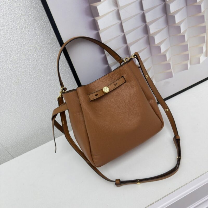 【AT3779】Tory Burch トリー・バーチの定番バケットバッグ｜シンプルでエレガント、ファッションに合わせやすい。