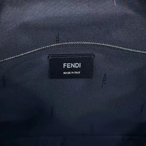 【AT3783】🎒 Fendi FFロゴ レトロなカジュアル リュックサック - ブラック 🖤✨