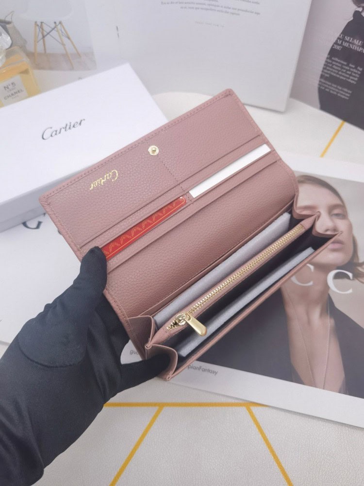 【AT3802】Cartier カルティエのクラシックな長財布 - 控えめな贅沢さ、エレガントなテースト👜