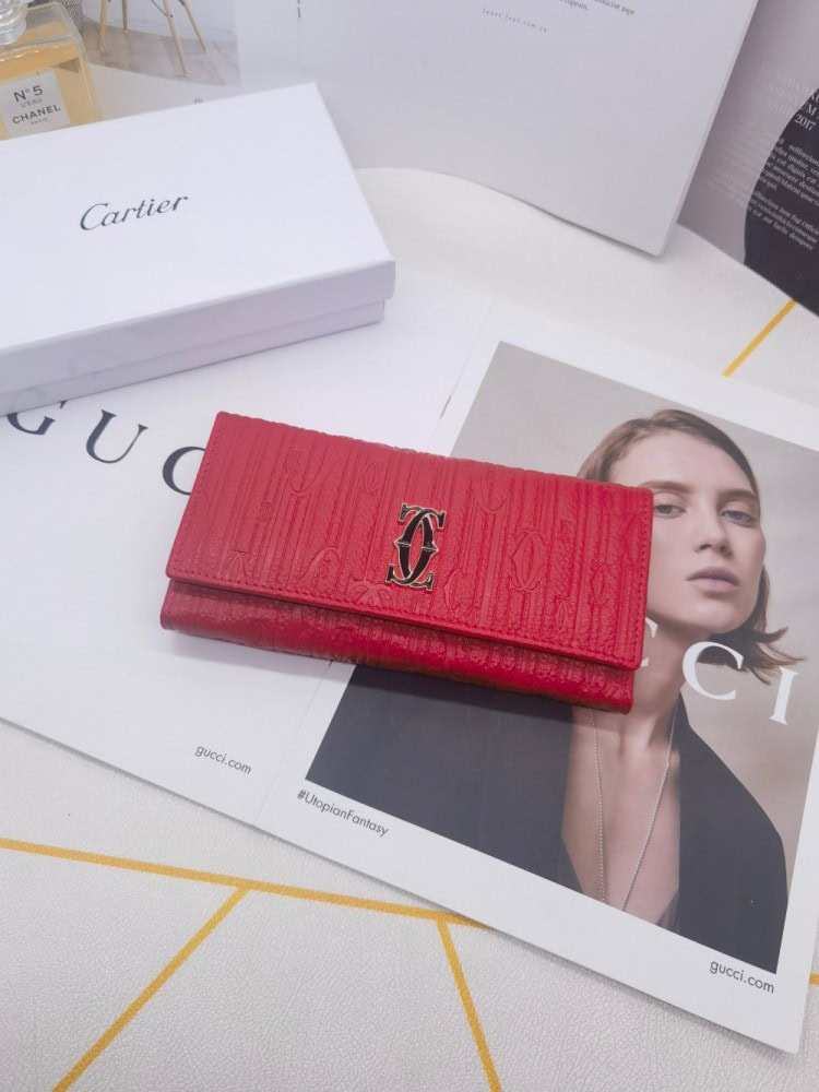 【AT3803】Cartier カルティエのクラシックなモノグラムロングウォレット👜