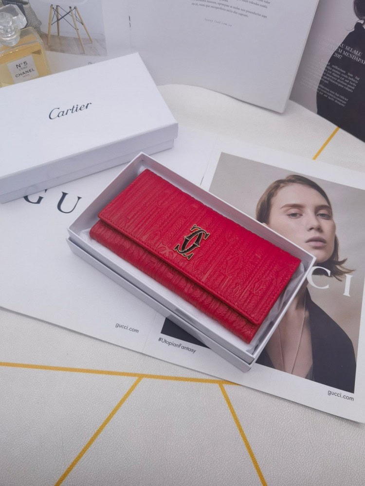 【AT3803】Cartier カルティエのクラシックなモノグラムロングウォレット👜