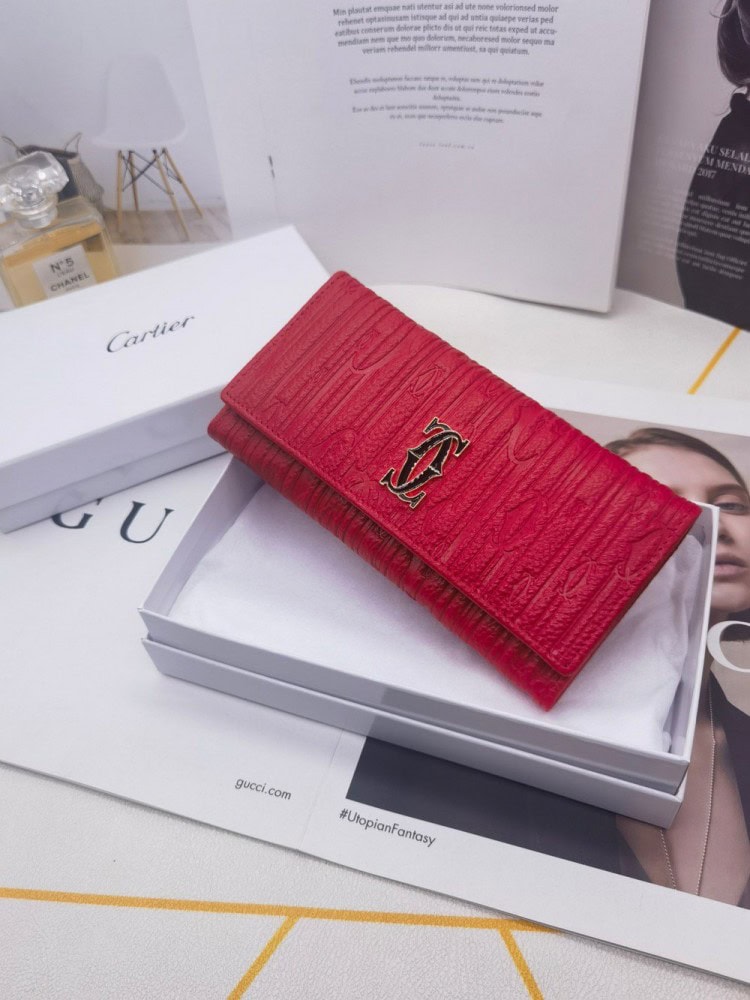 【AT3803】Cartier カルティエのクラシックなモノグラムロングウォレット👜