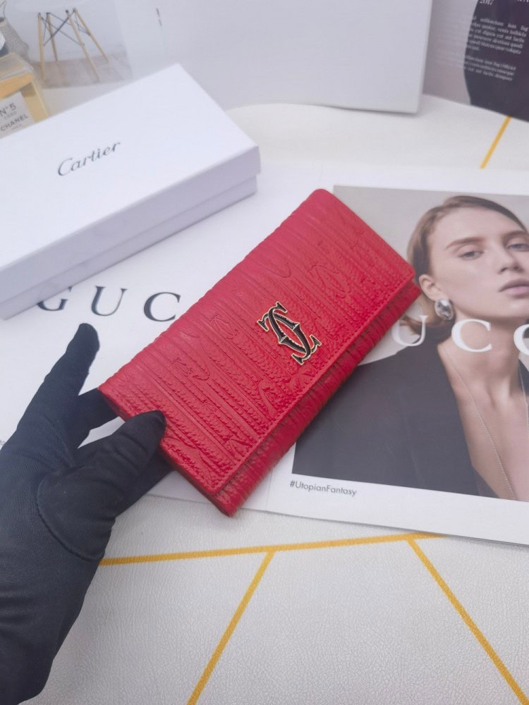 【AT3803】Cartier カルティエのクラシックなモノグラムロングウォレット👜